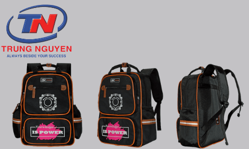 cặp sách học sinh cấp 2 nữ màu đen TN Bags