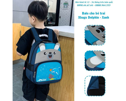 Ba lô hình thú cho bé trai Xbags: năng động, bền bỉ Ba lô hình thú cho bé trai Xbags: năng động, bền bỉ