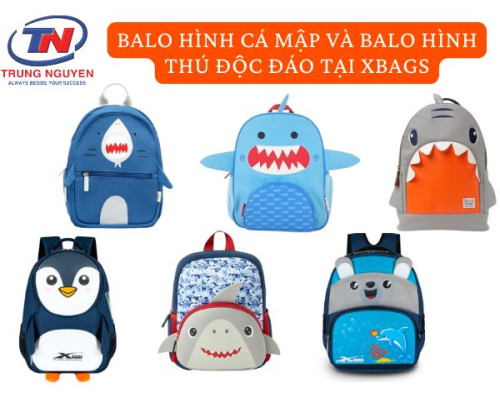 Balo hình cá mập và các sản phẩm balo hình thú độc đáo tại Xbags Balo hình cá mập và các sản phẩm balo hình thú độc đáo tại Xbags
