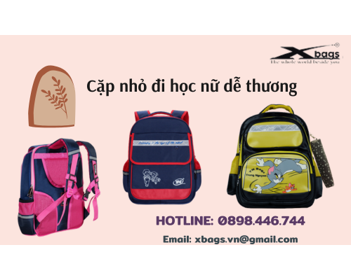 Cặp nhỏ đi học nữ dễ thương cho bé cấp 1, cấp 2 Cặp nhỏ đi học nữ dễ thương cho bé cấp 1, cấp 2