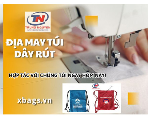 Địa chỉ may túi rút in hình logo theo yêu cầu - Xbags Địa chỉ may túi rút in hình logo theo yêu cầu - Xbags
