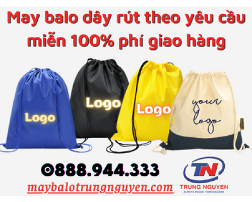 Dịch vụ sản xuất balo dây rút theo yêu cầu tại Xbags Dịch vụ sản xuất balo dây rút theo yêu cầu tại Xbags